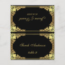 Search for black and gold place cards Script