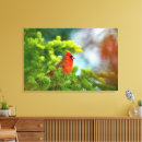 Search for cardinal painting canvas prints Green