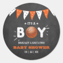 Search for round basketball stickers Baby shower