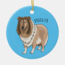 Search for rough collie ornaments Long haired collie