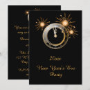 Search for clock new years eve party invitations Elegant