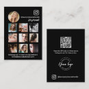 Search for influencer business cards Black and white