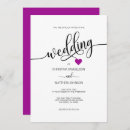 Search for black purple elegant wedding invitations Trendy