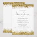 Search for gold glitter rehearsal dinner invitations Glam