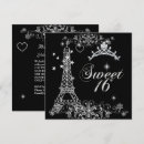 Recherche de black silver sweet 16 invitations Scintille