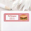 Search for barbecue return address labels Gingham