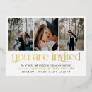 Search for 3 photo wedding invitations Minimalist