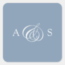 Search for monograms for wedding stickers Dusty blue