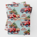 Recherche de red truck wrapping paper Aquarelle