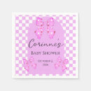 Search for pink plaid napkins It's a girl
