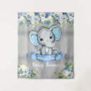 Search for elephant baby shower backdrops Blue