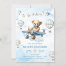 Search for up up and away birthday invitations Hot air balloon