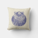 Search for scallop shell pillows Blue