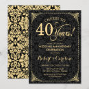 Search for black gold damask wedding invitations Vintage