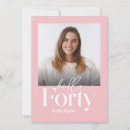 Search for girly 40th birthday invitations Modern