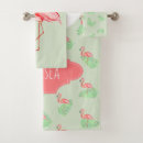 Search for pink flamingo bath towels Watercolor