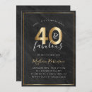 Search for surprise 40th birthday invitations Black and white