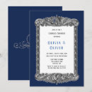 Search for royal blue and silver invitations Navy