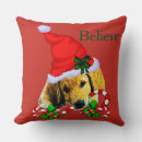 Search for golden retriever christmas pillows Cute