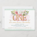 Search for elegant 1st birthday invitations Botanical