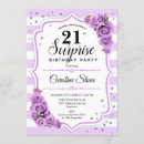 Search for floral 21st birthday invitations Stripes
