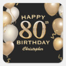 Recherche de 80 ans autocollants Fête d'anniversaire