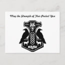 Recherche de marteau de thor cartes postales Wiccan