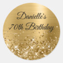 Search for gold 70th birthday stickers Modern