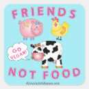 Search for friends not food stickers Animal rights