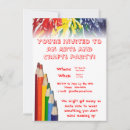 Search for arts and crafts invitations Crayons