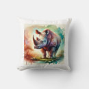 Search for rhino cushion pillows Watercolor