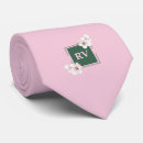 Recherche de monogramme rose cravates Groomsmen