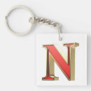 Search for letter n keychains Gold