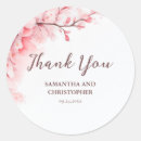 Search for floral thank you wedding stickers Cherry blossom