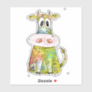 Recherche de vache blanche autocollants Ferme