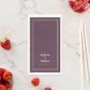 Search for plum wedding napkins Bride and groom