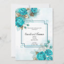Search for turquoise flowers wedding invitations Roses