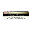 Search for black and gold wedding return address labels Stripes