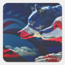 Recherche de loup autocollants Drapeau