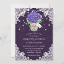 Search for purple hydrangea wedding invitations Rustic