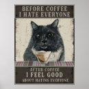 Search for black cat coffee art Vintage