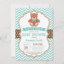 Search for chevron baby shower invitations Teddy bear