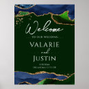 Search for navy blue gold welcome wedding signs Script