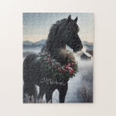 Recherche de cheval noir puzzles Nature