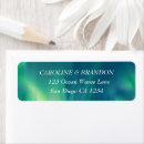 Search for northern lights return address labels Night sky