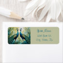 Search for gold peacock return address labels Elegant