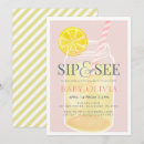 Search for pink lemonade baby shower invitations Sip and see