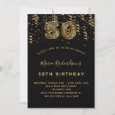 Search for leopard 50th birthday invitations Black and gold
