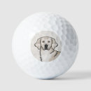 Search for golden retriever golf equipment Illustration