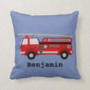 Search for fire truck pillows Boys room